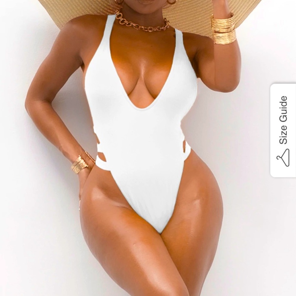 NWT White One-Piece bathing suit. Size Small.